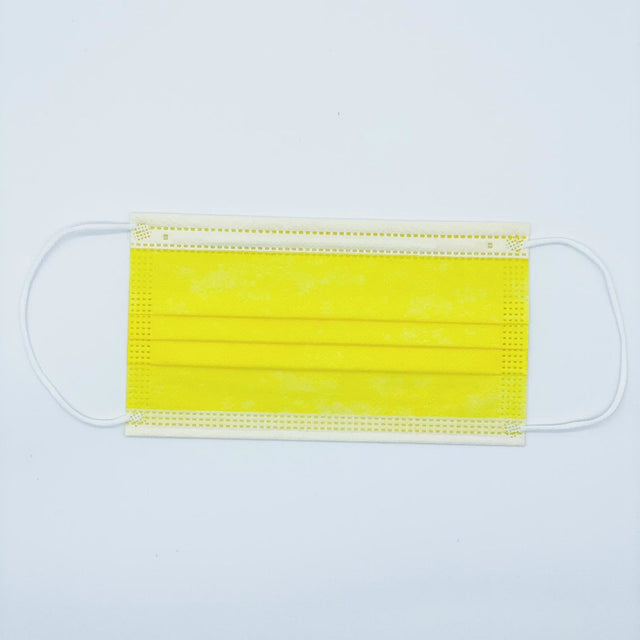 (SX-0018) 【5包】(7片)> 三層防護口罩 (黃色) 7片